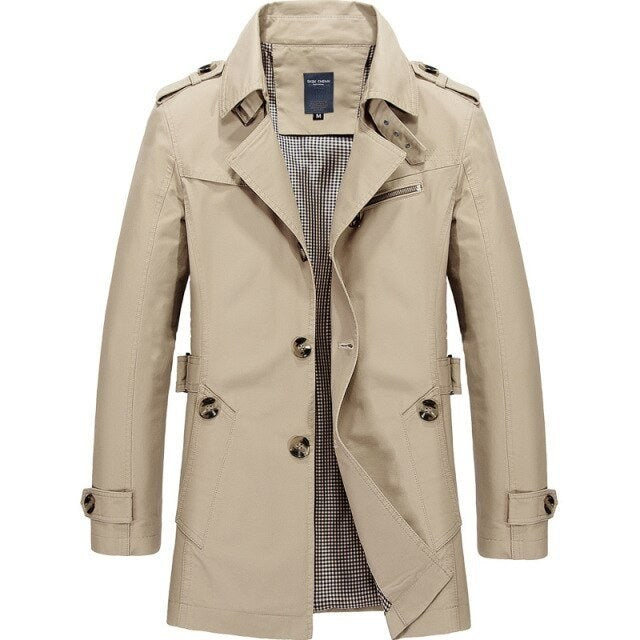 Men's long vintage-style coat
