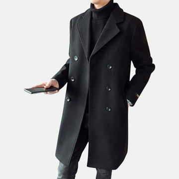 Men's long wool coat