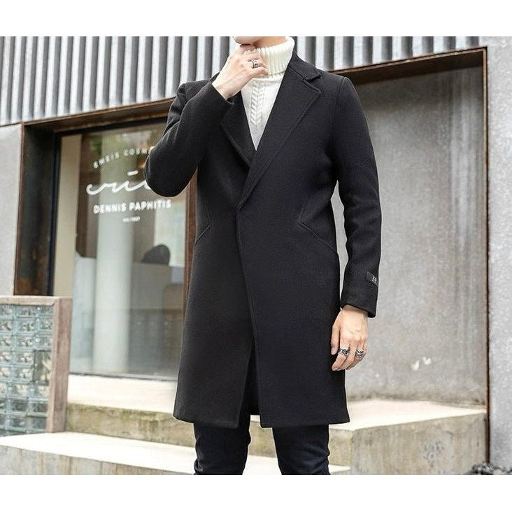 Men's long wool coat