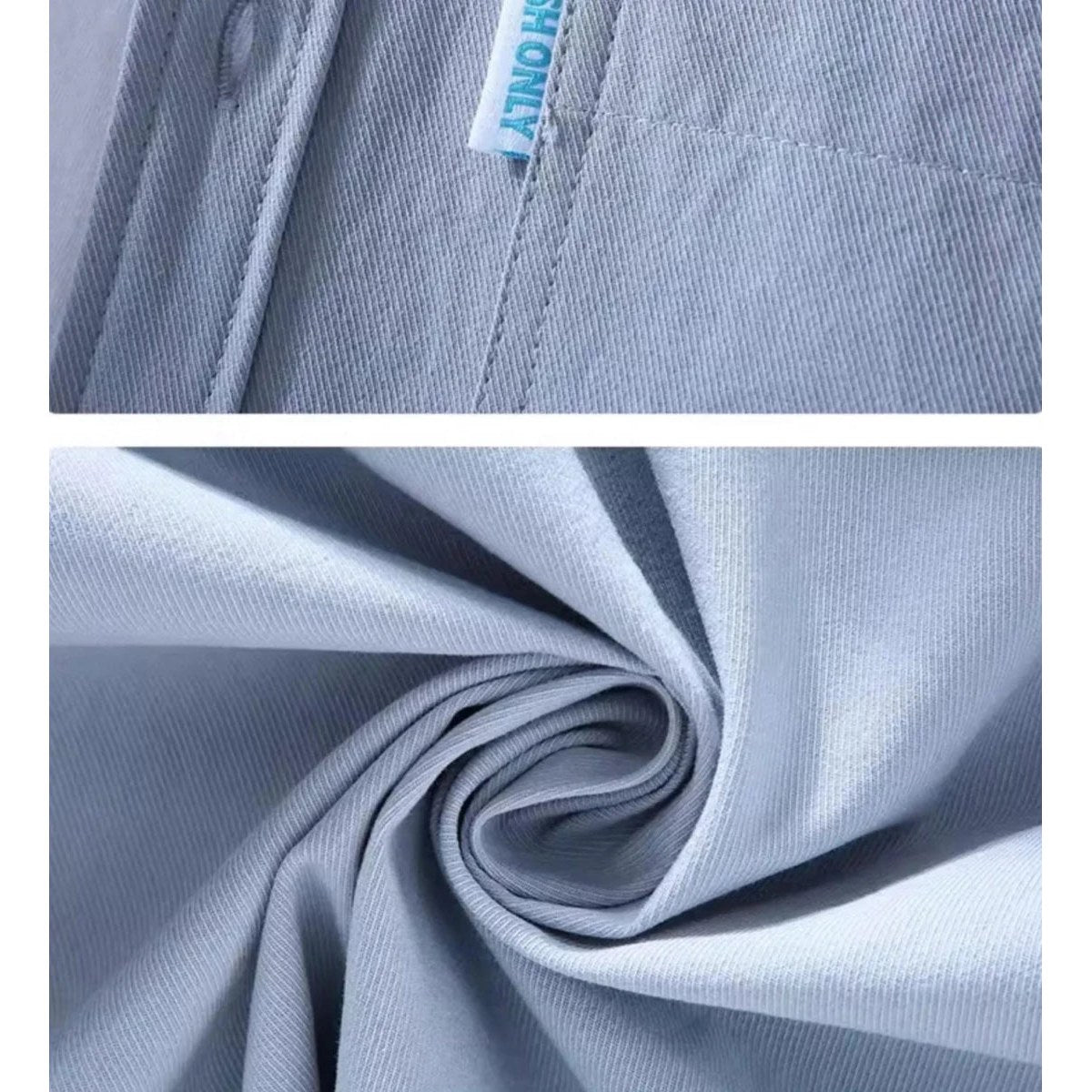 Men's loose-fit cotton button-up shirt