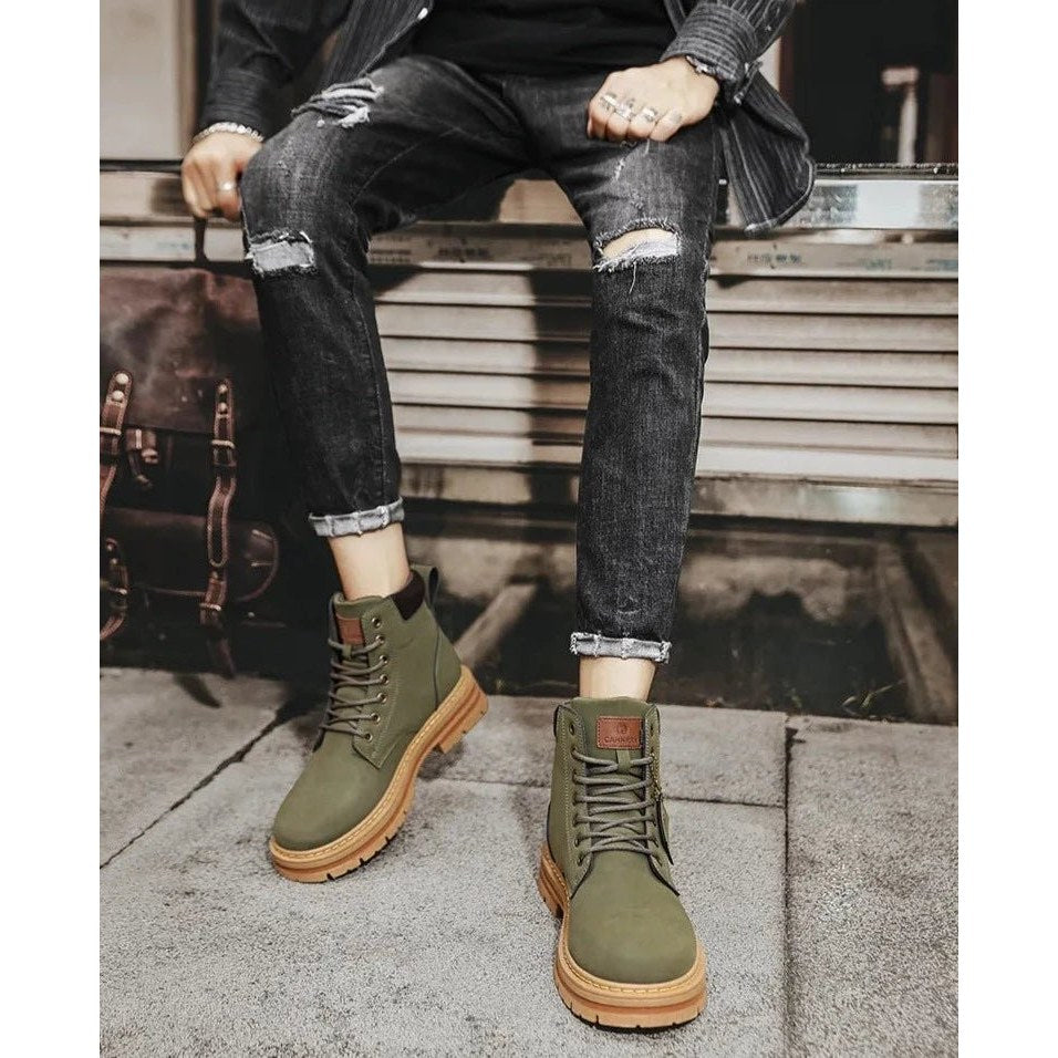 Men's military-style boots