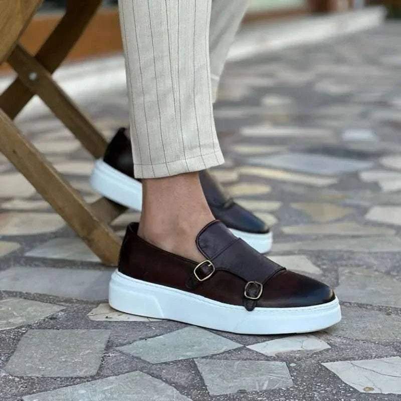 Men's Monk-Strap Slip-On Loafers