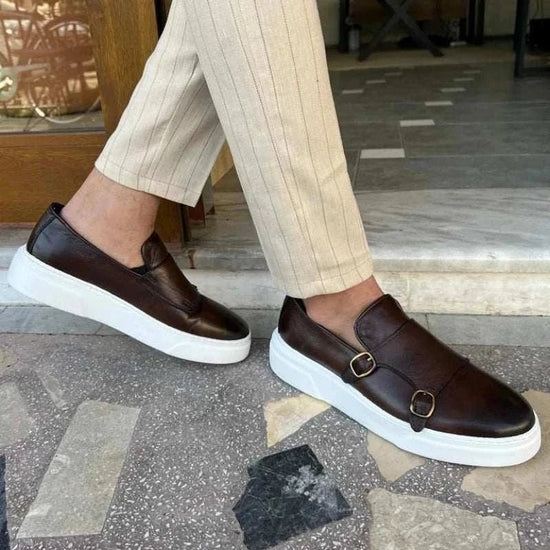 Men's Monk-Strap Slip-On Loafers