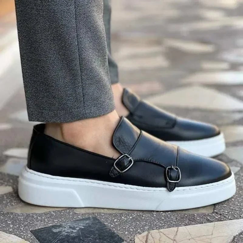 Men's Monk-Strap Slip-On Loafers