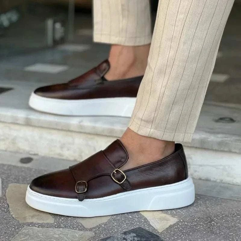 Men's Monk-Strap Slip-On Loafers
