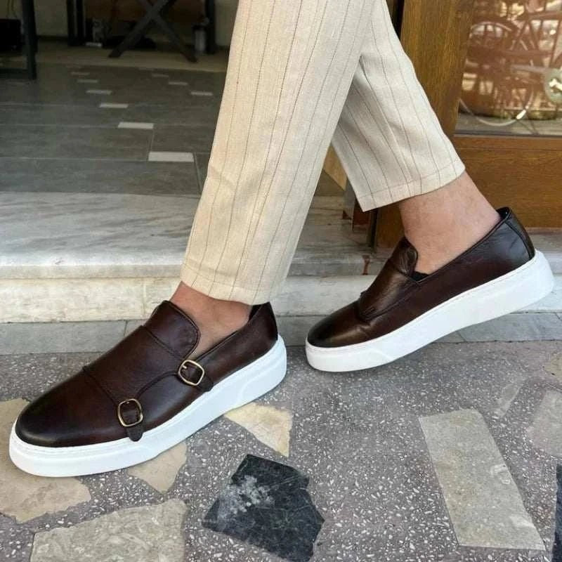 Men's Monk-Strap Slip-On Loafers