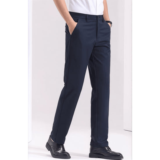Men's navy blue shirt and navy blue trousers set