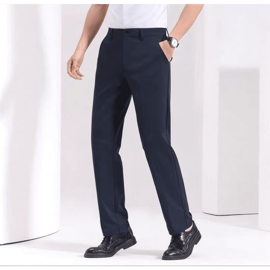 Men's navy blue shirt and navy blue trousers set