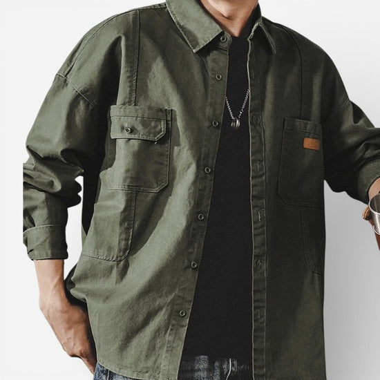 Men's Oversized Cotton Workwear Shirt