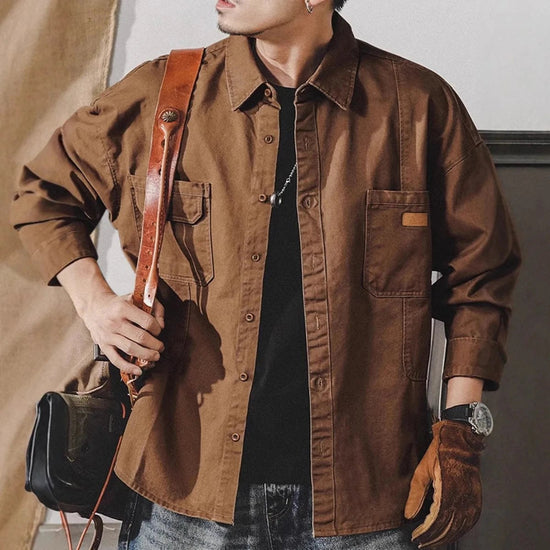 Men's Oversized Cotton Workwear Shirt
