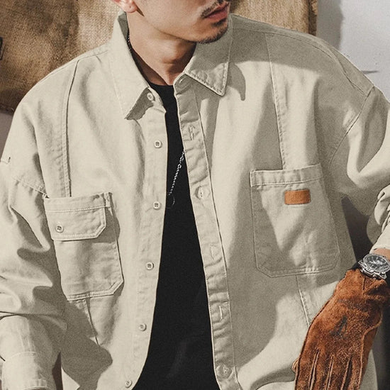 Men's Oversized Cotton Workwear Shirt