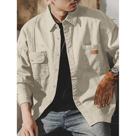 Men's Oversized Cotton Workwear Shirt