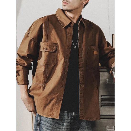 Men's Oversized Cotton Workwear Shirt