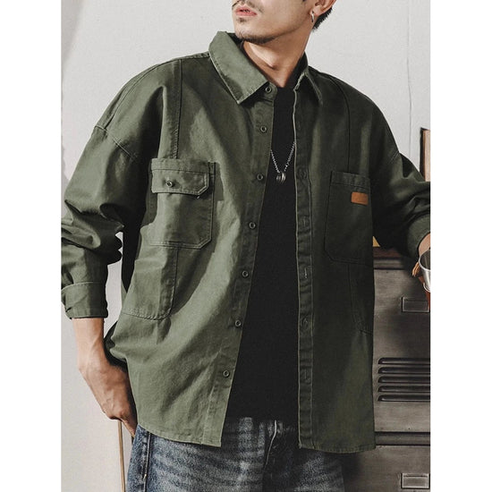 Men's Oversized Cotton Workwear Shirt