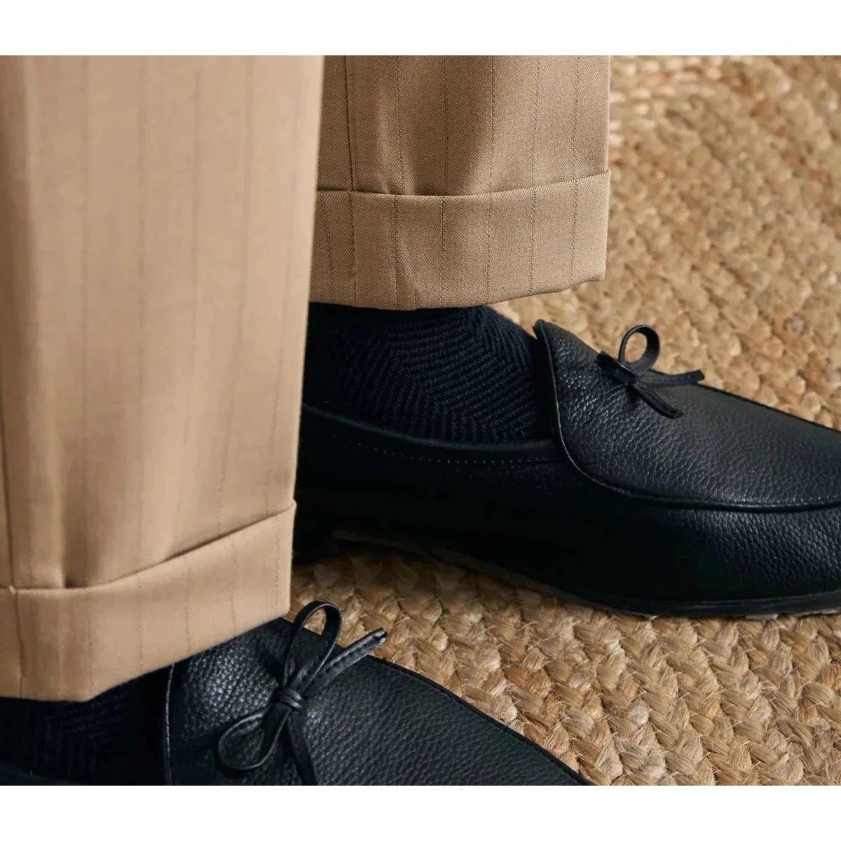 Men's Polyester High-Waist Business Trousers