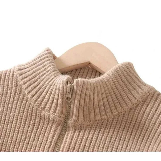 Men's polyester stand-collar zip jacket