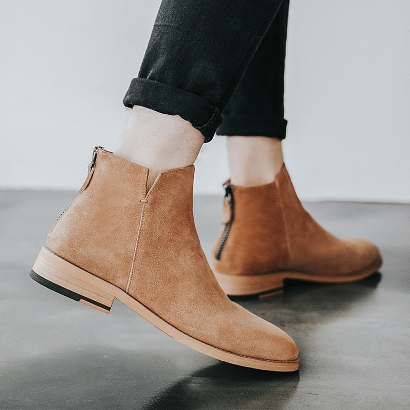 Men's refined suede chelsea boots