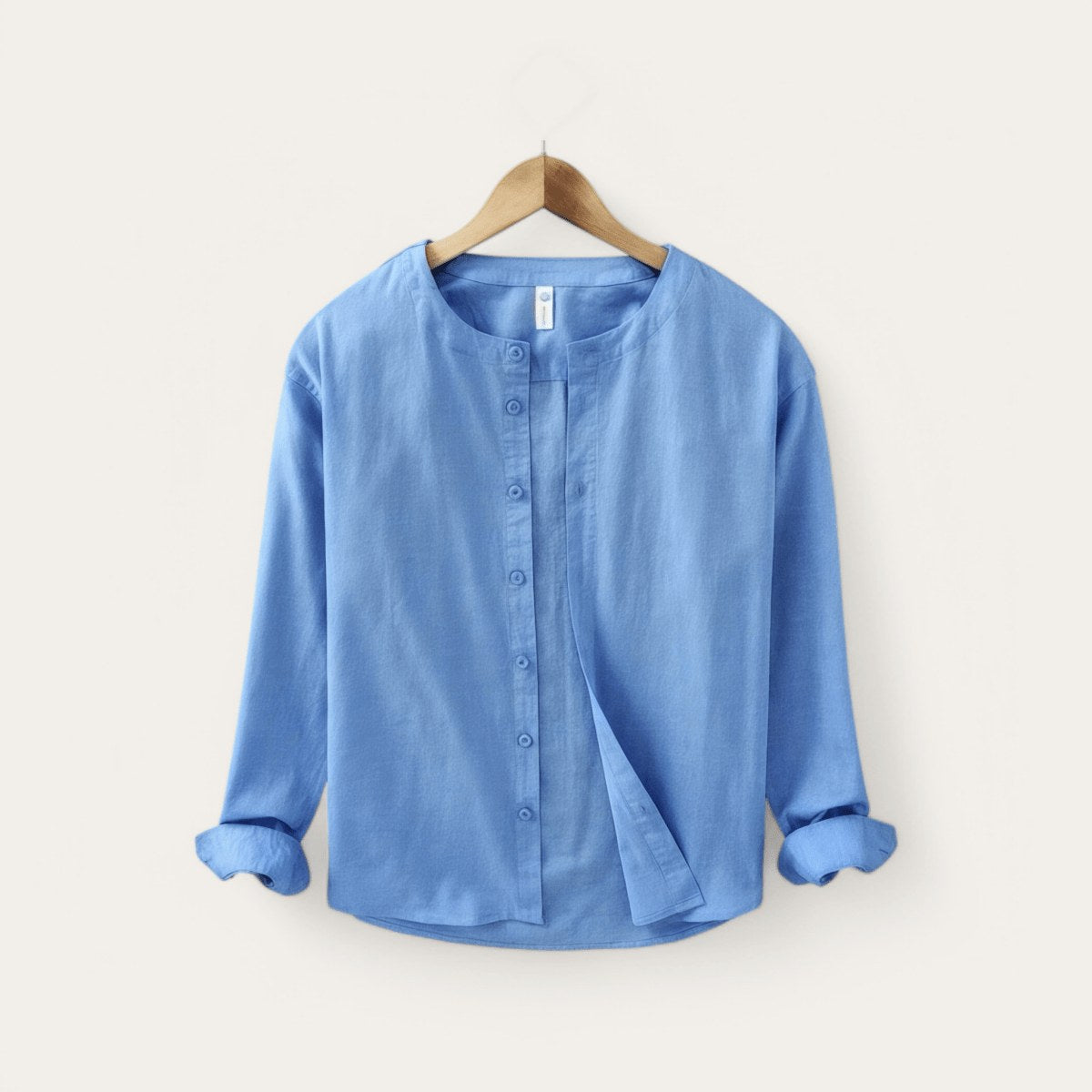 Men's relaxed-fit cotton-linen shirt