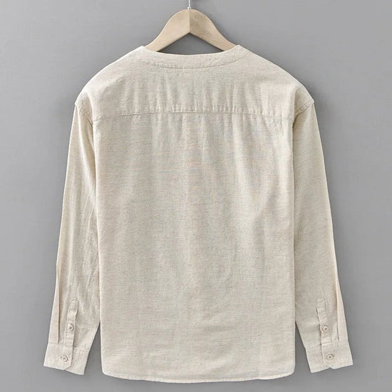 Men's relaxed-fit cotton-linen shirt