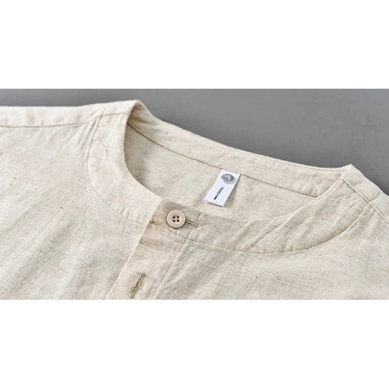 Men's relaxed-fit cotton-linen shirt