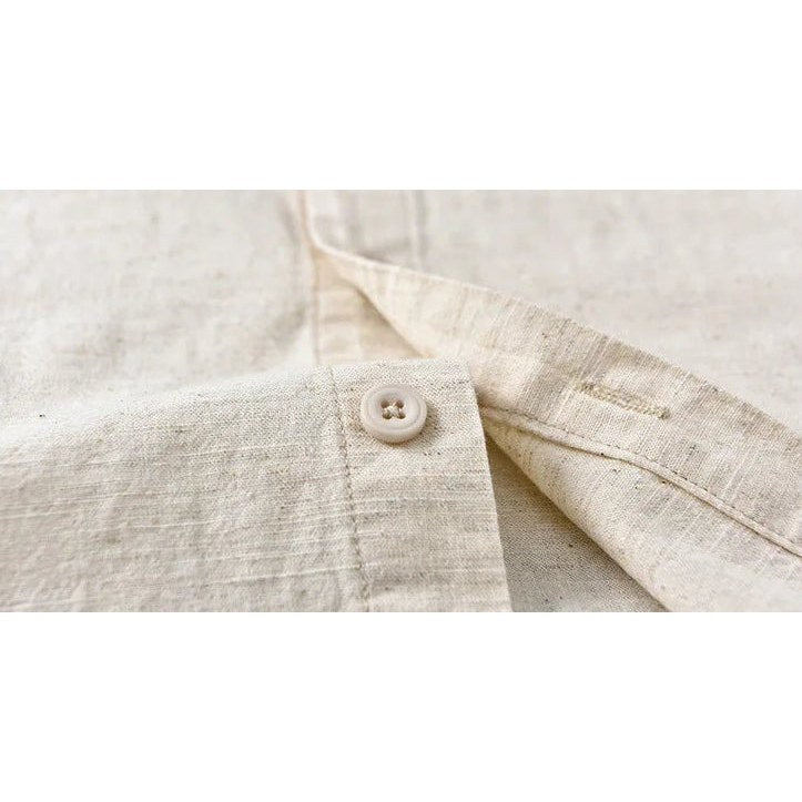 Men's relaxed-fit cotton-linen shirt