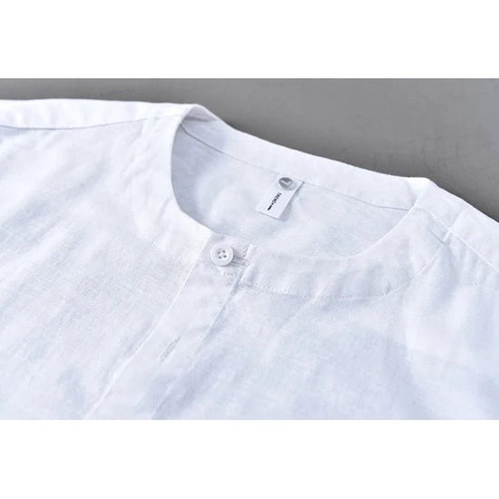 Men's relaxed-fit cotton-linen shirt