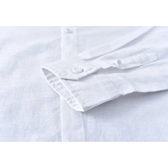 Men's relaxed-fit cotton-linen shirt