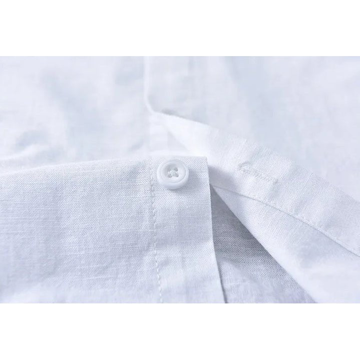 Men's relaxed-fit cotton-linen shirt