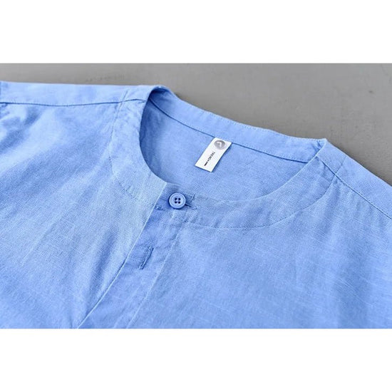 Men's relaxed-fit cotton-linen shirt