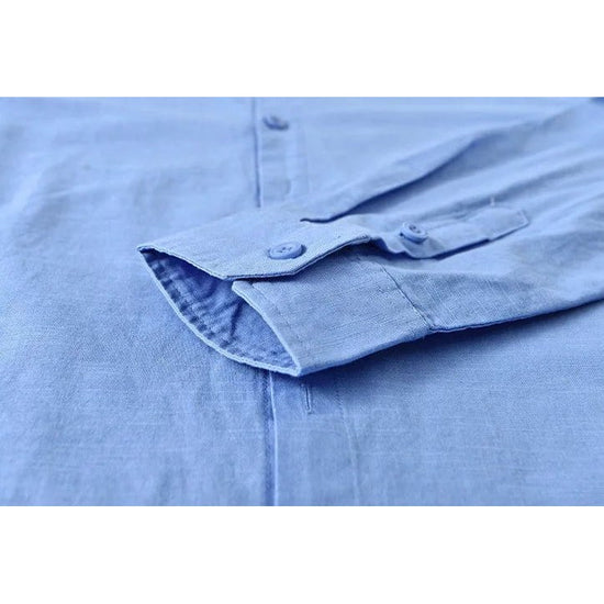 Men's relaxed-fit cotton-linen shirt