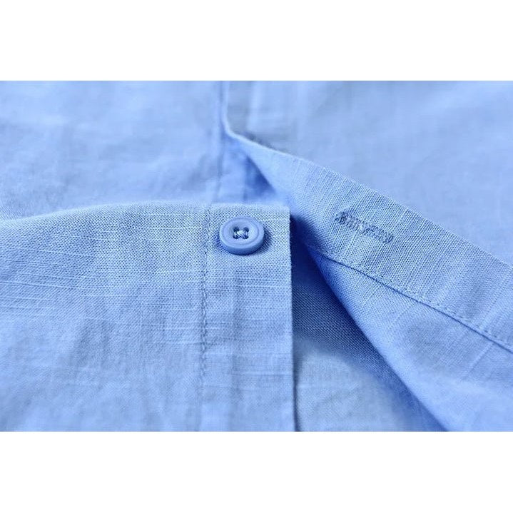 Men's relaxed-fit cotton-linen shirt