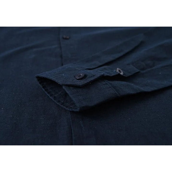 Men's relaxed-fit cotton-linen shirt