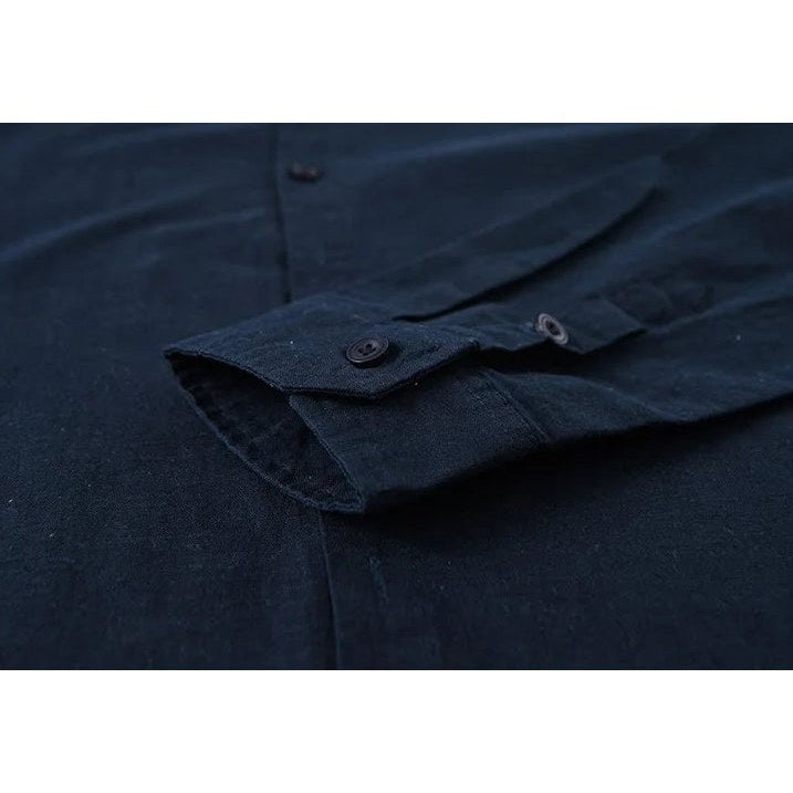 Men's relaxed-fit cotton-linen shirt