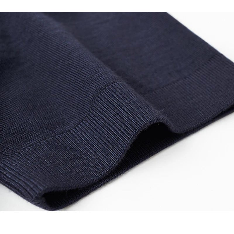 Men's Silk-Wool Knit Polo Shirt