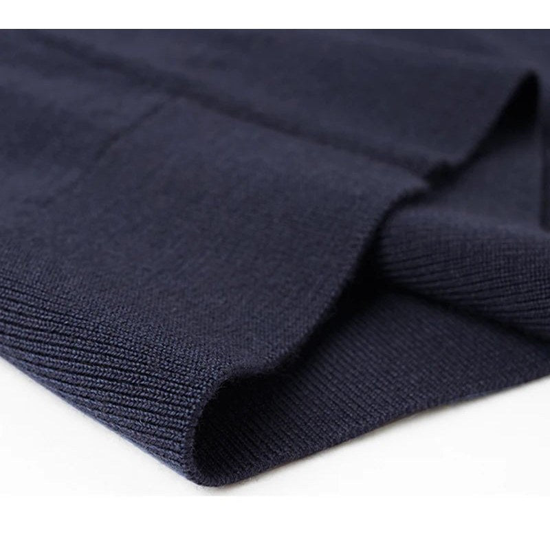 Men's Silk-Wool Knit Polo Shirt