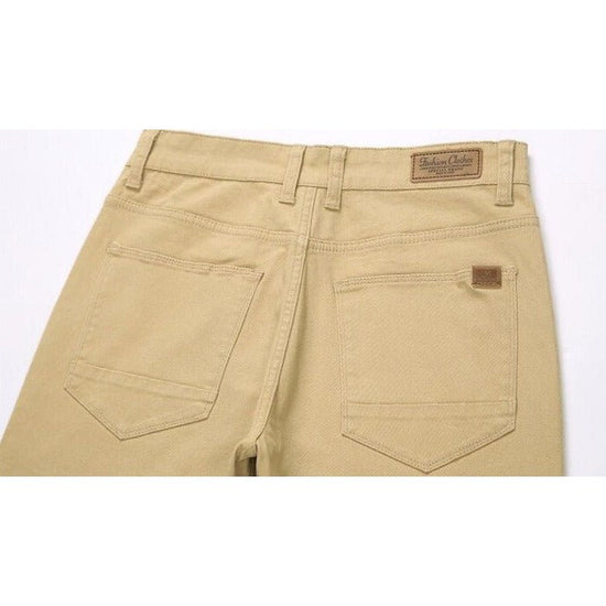 Men's slim-fit stretch cotton trousers