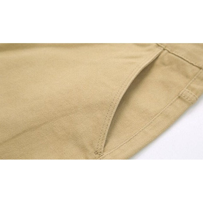 Men's slim-fit stretch cotton trousers