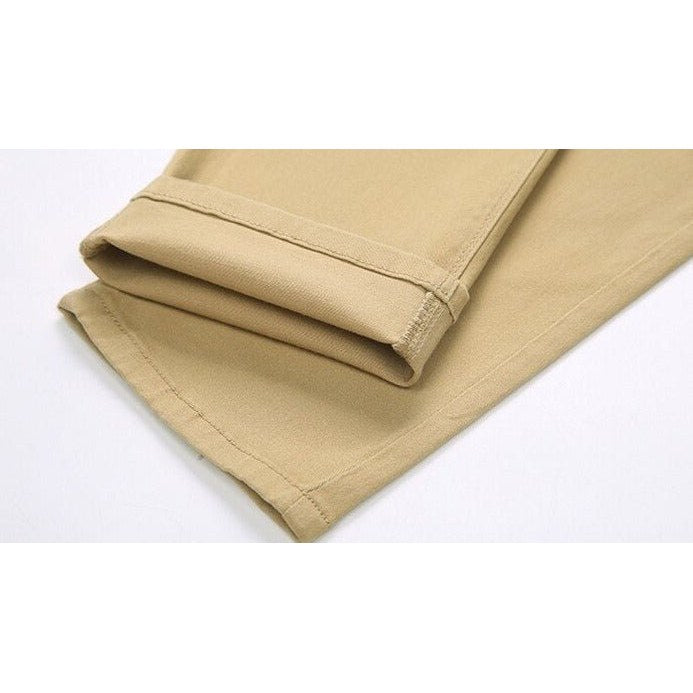 Men's slim-fit stretch cotton trousers