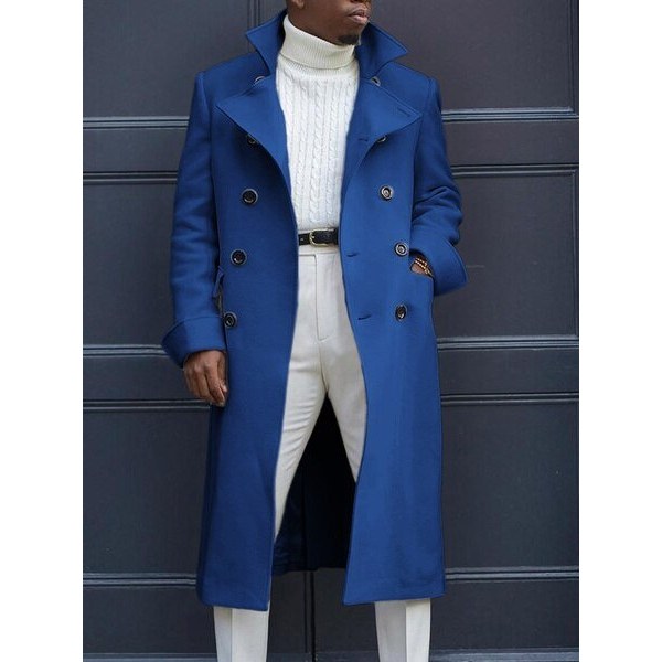 Men's solid autumn coat