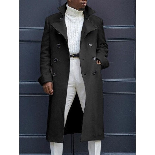Men's solid autumn coat