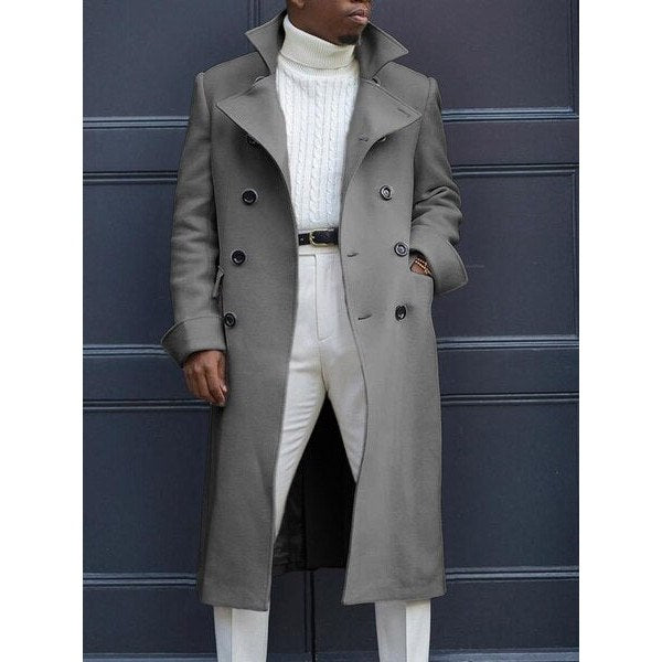 Men's solid autumn coat