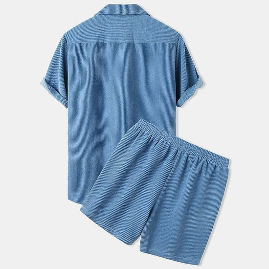 Men's Solid T-Shirt and Shorts Set