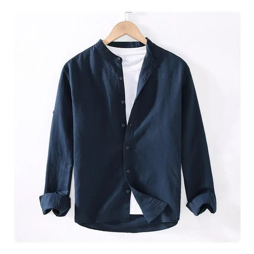 Men's stand-collar streetwear shirt