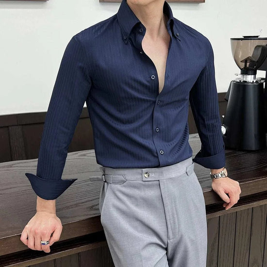 Men's Stretch Slim-Fit Business Shirt