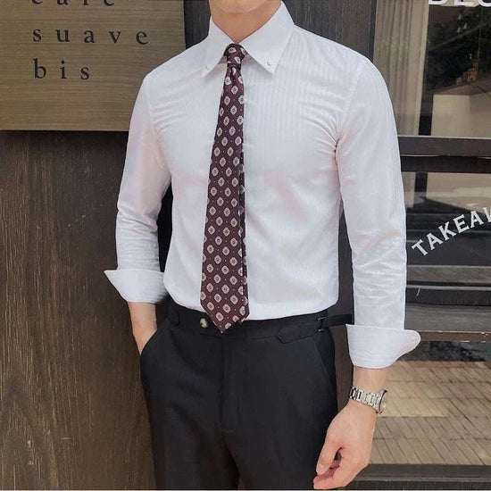 Men's Stretch Slim-Fit Business Shirt