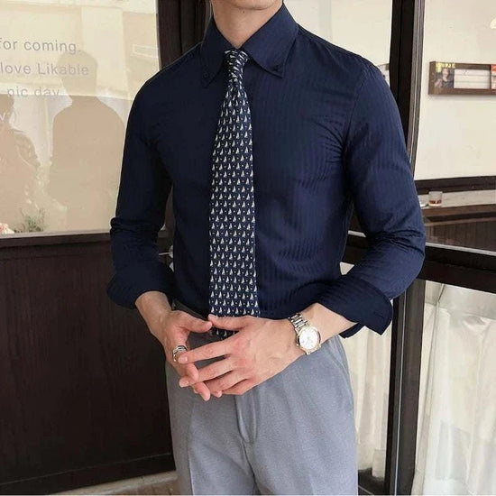 Men's Stretch Slim-Fit Business Shirt