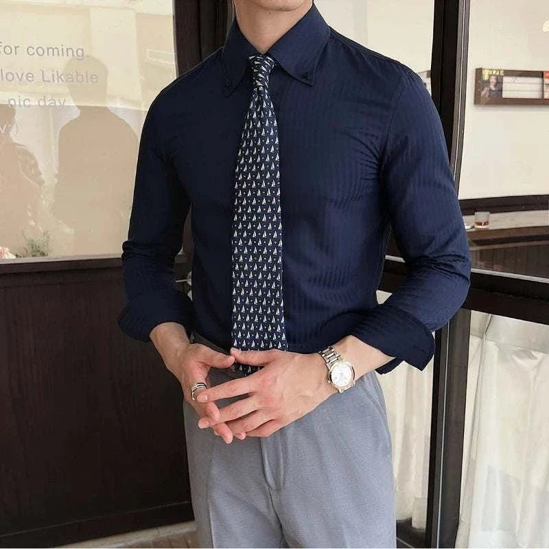 Men's Stretch Slim-Fit Business Shirt