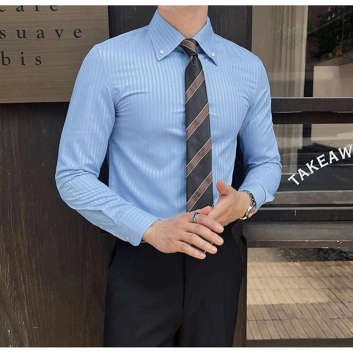 Men's Stretch Slim-Fit Business Shirt