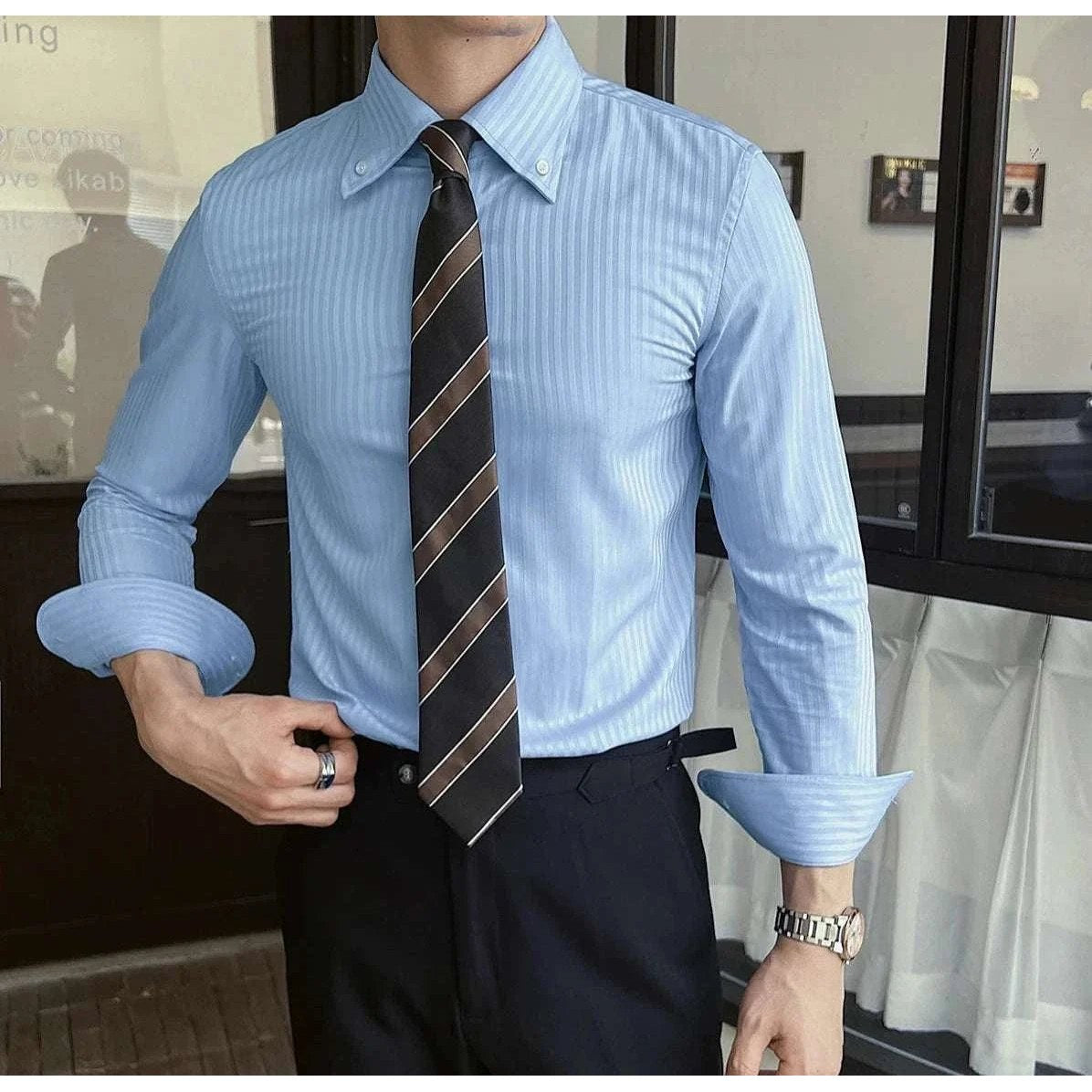 Men's Stretch Slim-Fit Business Shirt