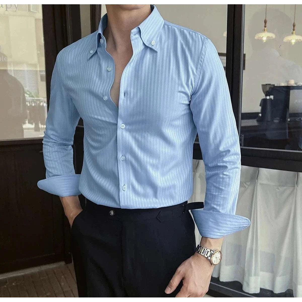 Men's Stretch Slim-Fit Business Shirt